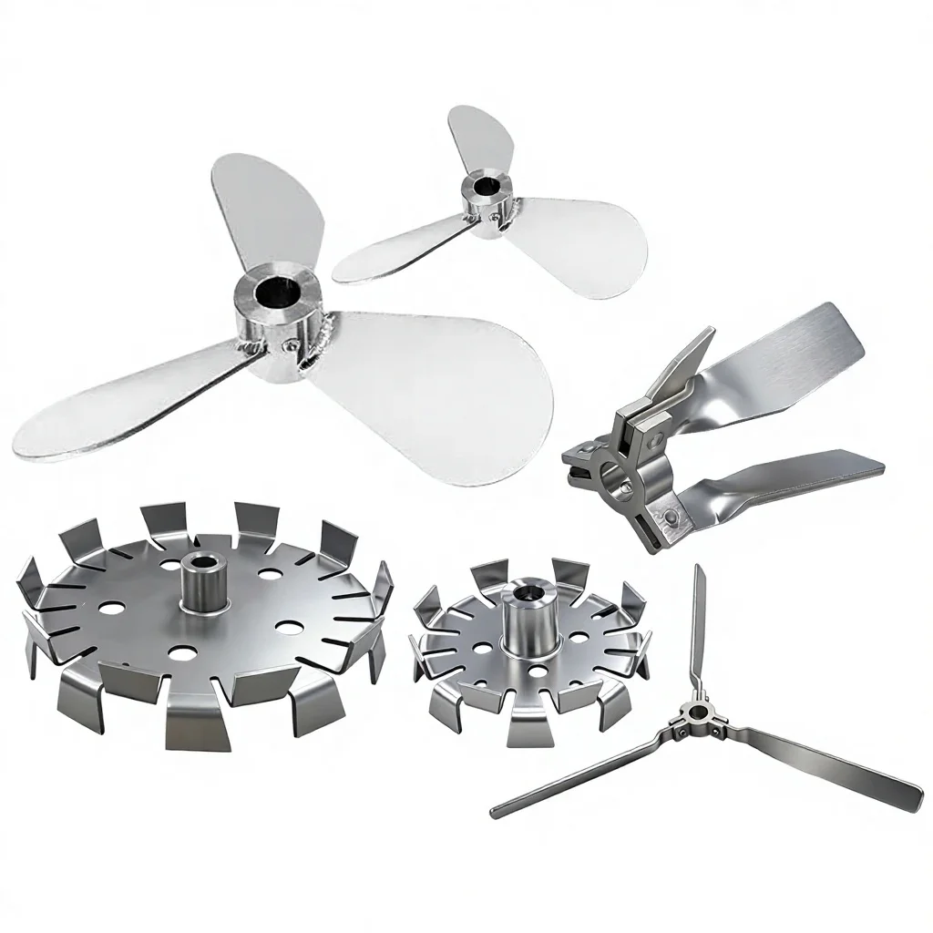 15/20 Mixer 304 Stainless Steel Blade Three-blade Spiral Cone-shaped Dispersing Disc Foldable Telescopic Impeller Customizable