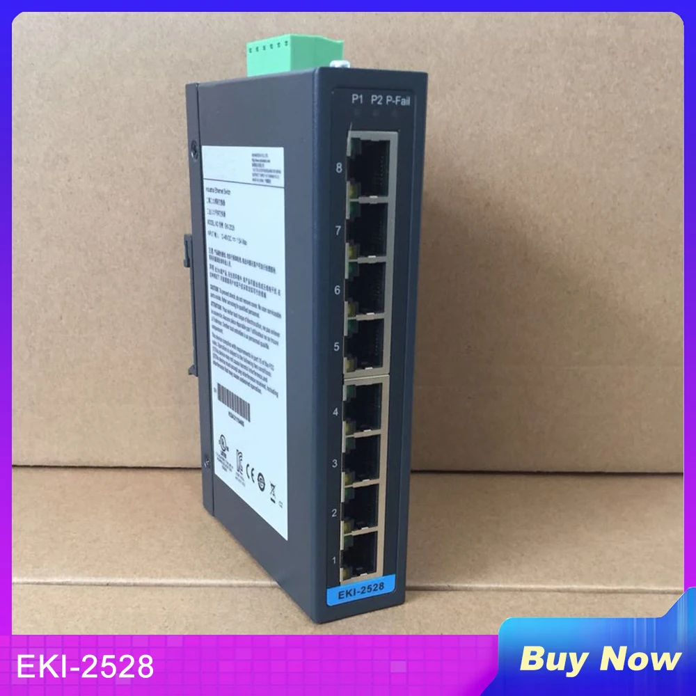 8-Port Industrial Ethernet Switch For ADVANTECH EKI-2528 EKI-2528-BE