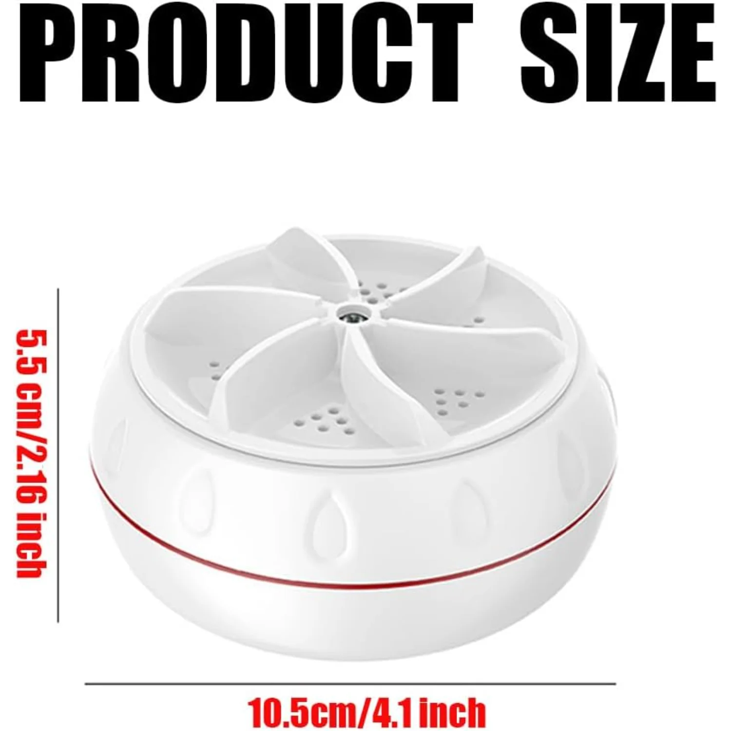 Lavatrice portatile, lavatrice portatile a turbina ad ultrasuoni Mini lavastoviglie con ventose per viaggi universitari Roo