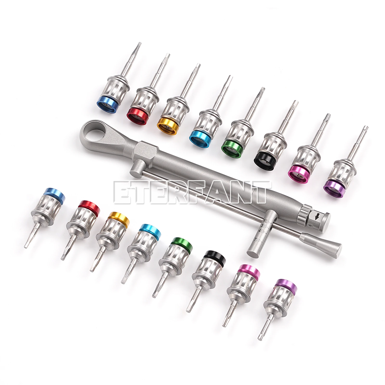 Dental Implant Abutment Hand Driver Hex Screwdriver Nobel/Straumann/Adin/Osstem/Implant Torque Wrench Ratchet Universal 0-70 Ncm