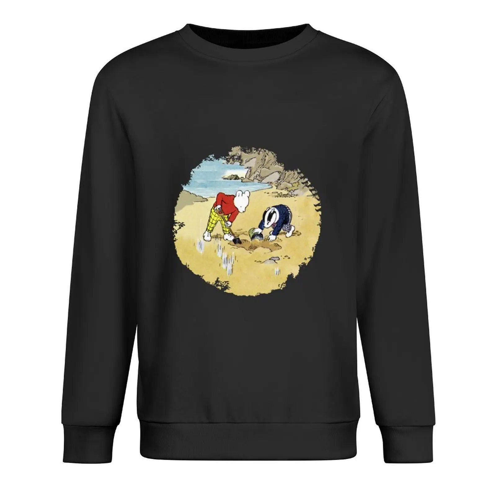 

Rupert and Badger on the Beach116 Pullover men clothing mens designer clothes blouse anime clothes new hoodies and sweatshirts