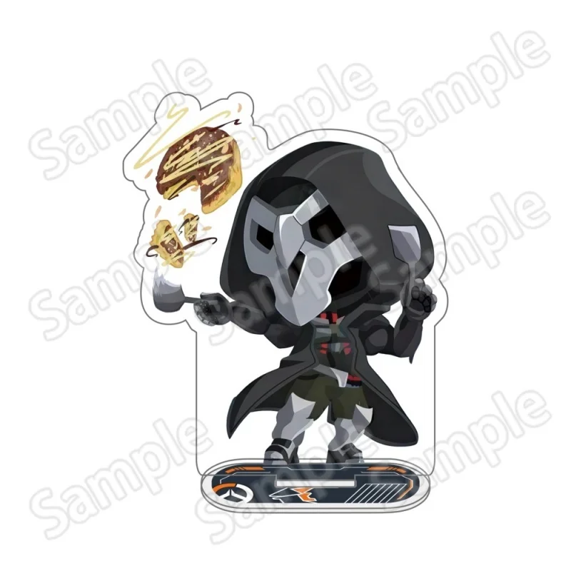 10cm Overwatch 2 Acrylic Stand Figures Zenyatta , McCree & D.Va Game Collectible Merchandise Decoration Fan Gift key chain view 3