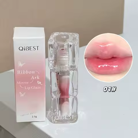 QIBEST Beauty Juice Lip Glaze Gummy Jelly Mirror Water Gloss Lip Glaze Female Affordable Lipstick Lipgloss Tint Korean Cosmetics