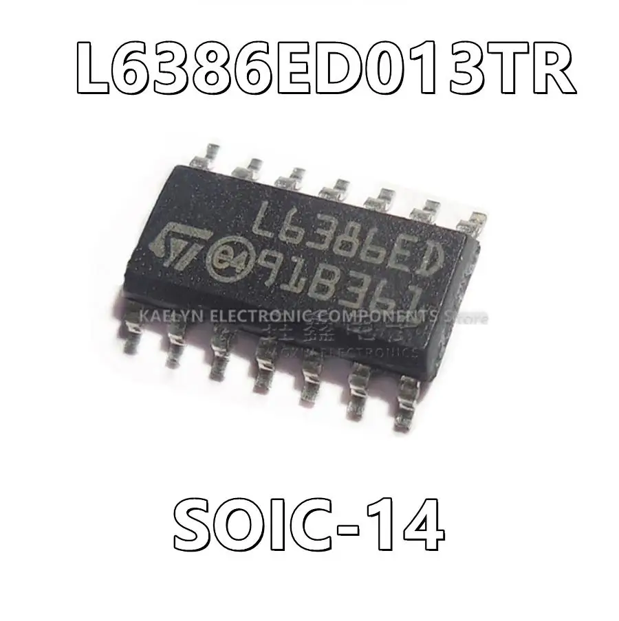 10Pcs/lot L6386ED013TR L6386ED Half-Bridge Gate Driver IC Inverting 14-SOIC