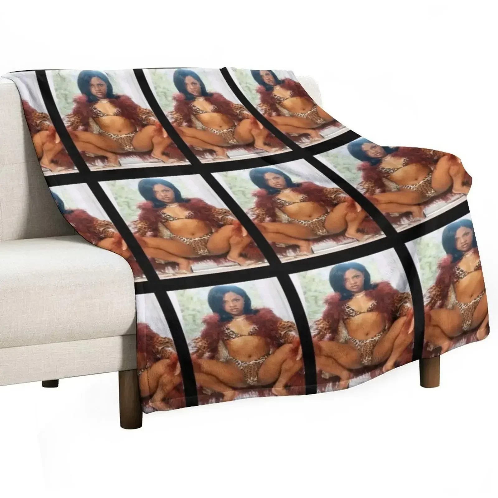 

Promo poster for Queen Lil Kim&x27;s first album Hard Core Throw Blanket Luxury Brand Heavy Decorative Beds Blankets