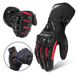 Motorcycle  Waterproof Glove Winter WarmMoto Motorcross Glove Touch Screen Windproof Thermal Fleece Lined Motorbike Riding Glove