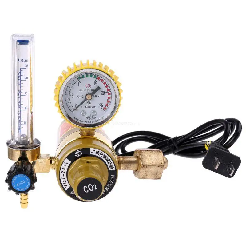 

Co2 Regulator with Clear Scale Carbon Dioxide Gas Pressure Reducer Quick Connection Self-contained Pressure Reducing