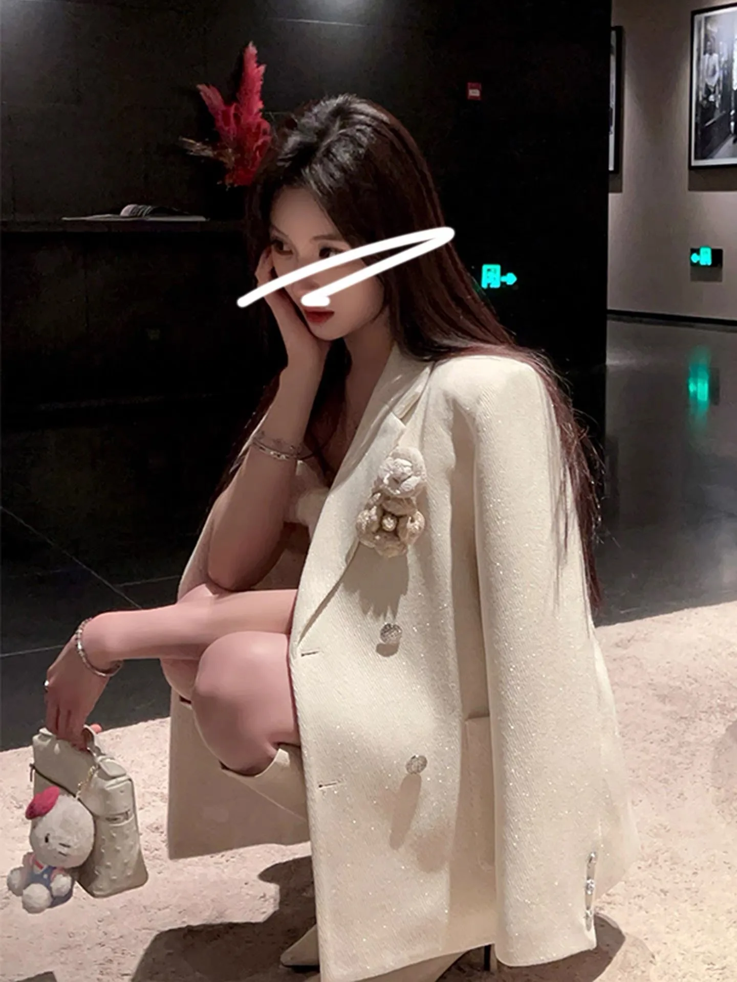 

Женская корейская куртка в стиле ретро с цветочным узором, модный топ для повседневной носки, свободный крой, теплая верхняя одежда с длинными рукавами