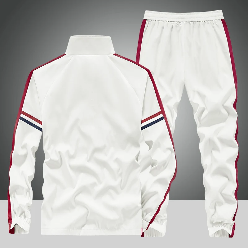 الرجال رياضية 2 قطعة طويلة الأكمام رياضية كامل البريدي Sweatsuits بدلة عدو مجموعة عارضة الرياضة في الهواء الطلق تشغيل رياضية مجموعات #3