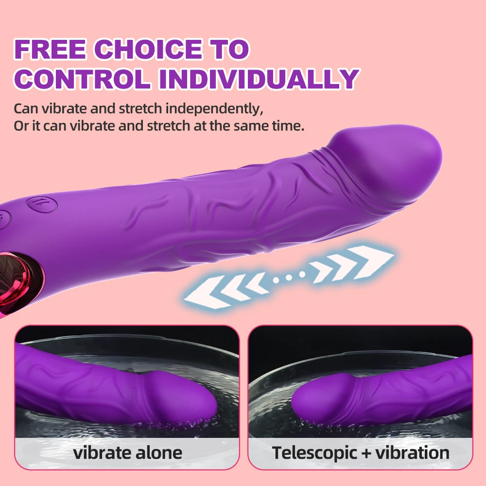 هزاز تلسكوبي 10 أوضاع للنساء محرك عالي السرعة G-Spot ذروة دسار تهتز أنثى الاستمناء لعبة الجنس الكبار للمرأة