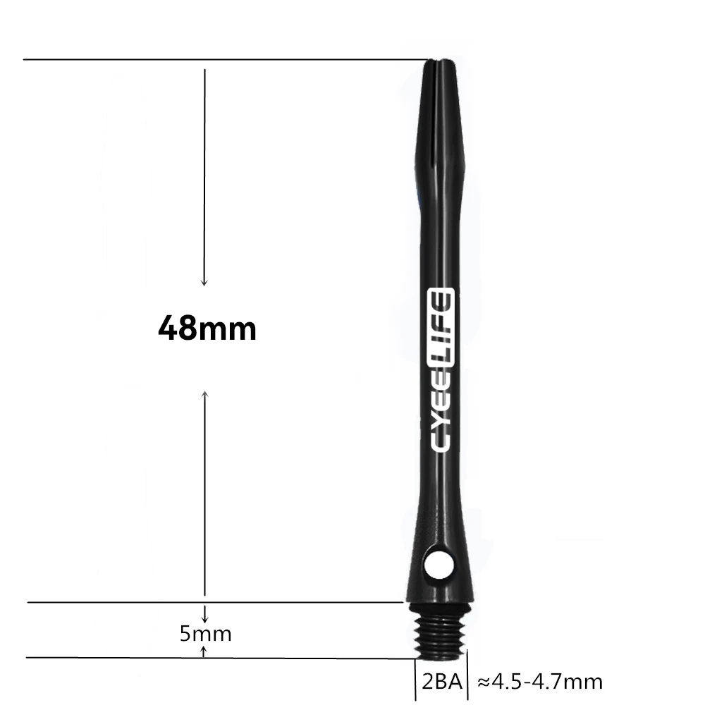 CyeeLife 6pcs 48mm Aluminium Dart shafts Accessories kit,Durable items Not easy to break, 2BA