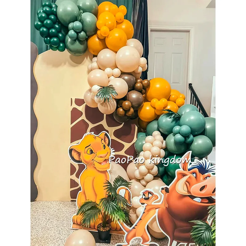 Hot Lion King Latex Balloon Theme Garland Arch Balloon Kids Birthday Party Gifts King Simba Baby Shower Party Decorations - view 6