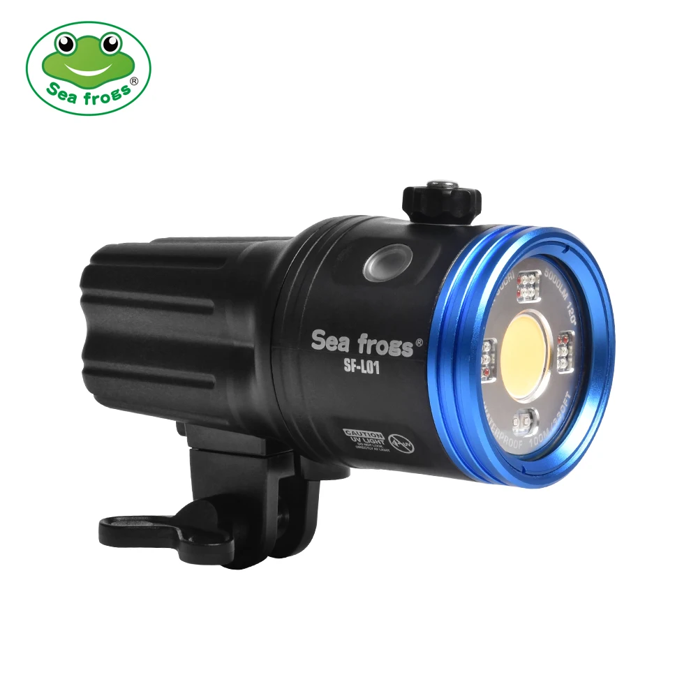 100m/330ft Professional Wateproof Flashlight LED Photography Video Red Green Blue UV Light Diving Torch