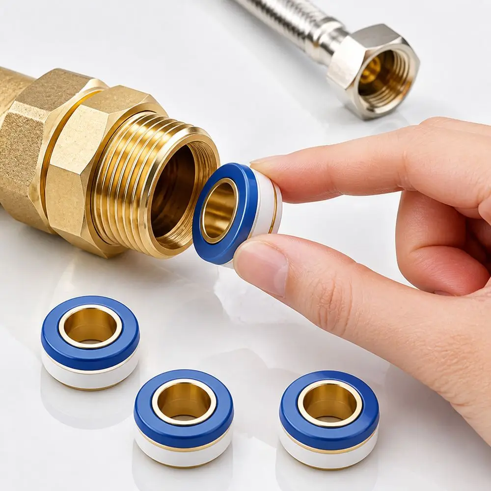 5/10Pcs Leak-proof Tape Needed Seal Washer Brass Core Reusable Valve Pipe Hose Washer Faucet Leak-proof Sealing Gasket