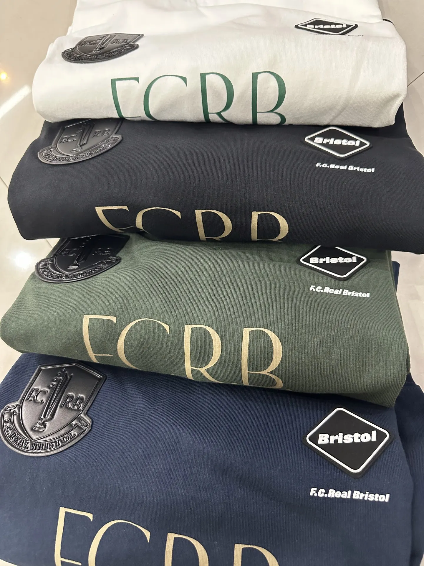 Street Style Sporty Long Sleeve T-Shirt Fcrb Letter Embroidery 3D Tailoring Casual Wear Sweat Absorbent Colorfast round Neck