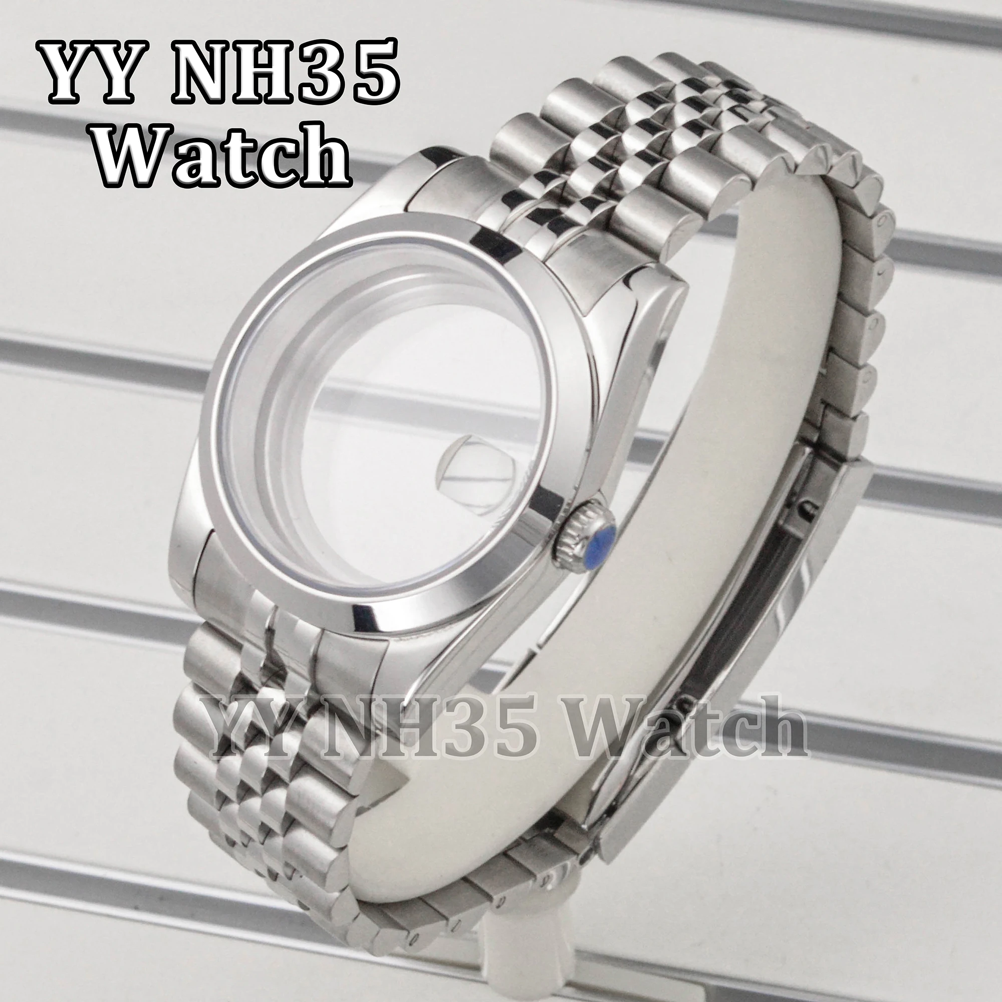 for Datejust Watches NH35 Case Sapphire Glass Stainless Steel 36/39mm Watch Case fit NH34/35/36 Automatic Movement Watch Parts