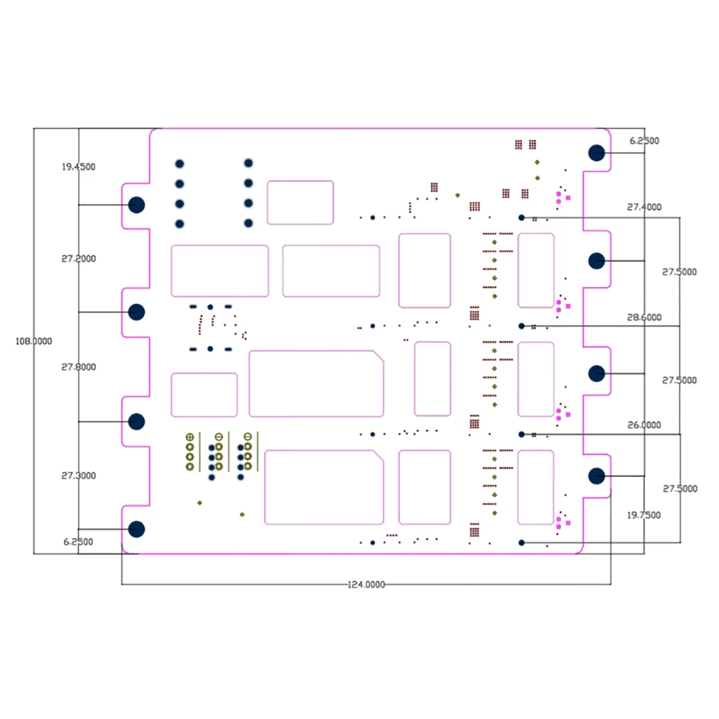 Dual/Triple/4/5-Bay SATA Festplatten-Backplane NAS-Gehäuse Adapterplatte SATA 6G Großes 4D-Netzteil Speicher-Server-Backplane – Detail 19