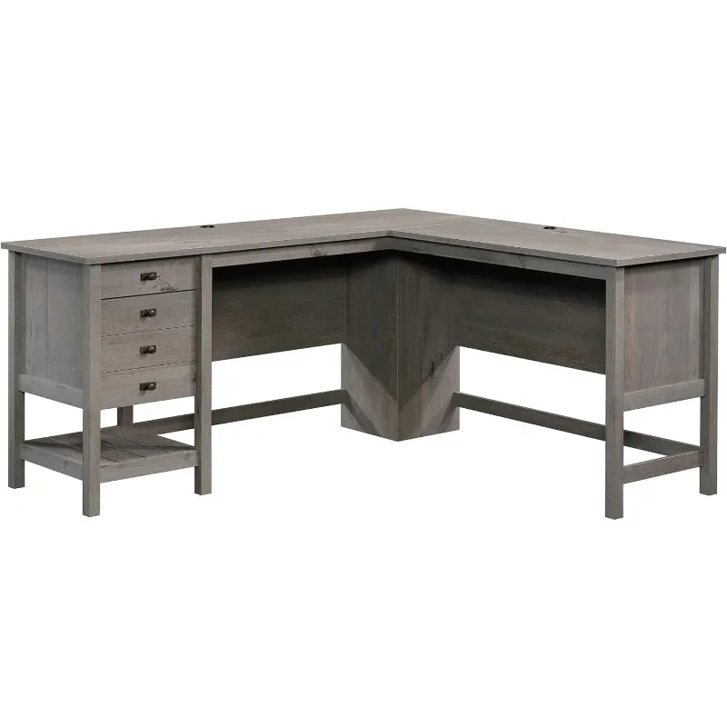 

Cottage Road L-Desk, L: 65.12" x W: 58.66" x H: 29.76", Mystic Oak finish