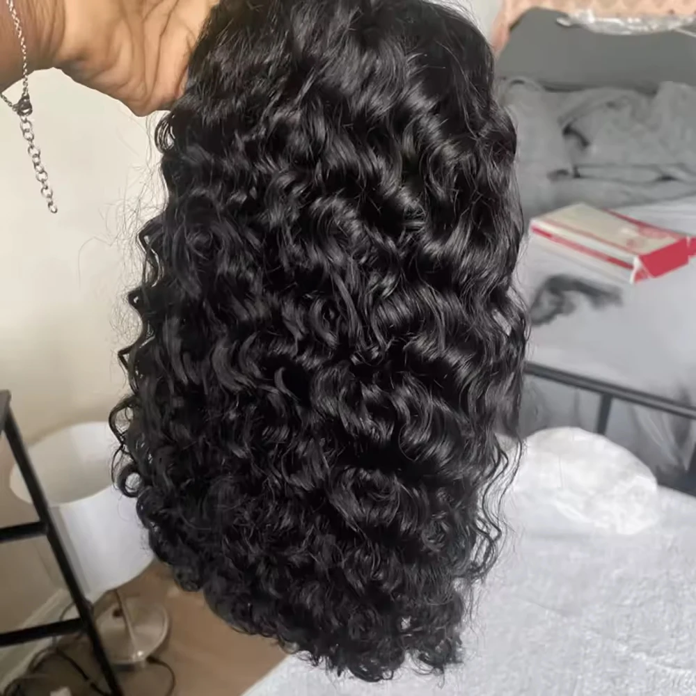 

Glueless Deep Wave Bob 13x4 Lace Front Wig Brazilian Human Hair 300% Density Pre Plucked For Black Women 7x5 Curly Ready To Wear