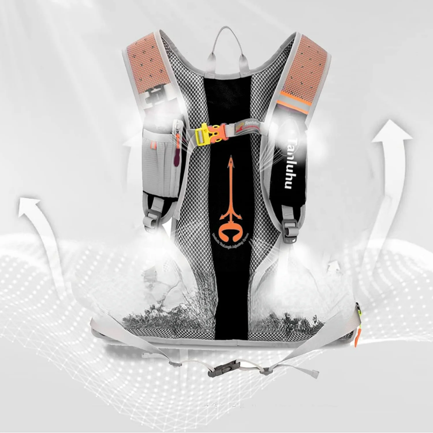 Sac à dos de cyclisme léger-sac à dos de vélo durable pour l'équitation-sac à dos de vélo compact avec sac d'eau d'hydratation pour l'extérieur S