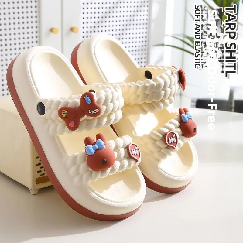 

Women's Thick Heel Slip-On Sandals Summer Outdoor Fashion Beach Slippers Two-Way Slippers Breathable Comfortable EVA Material