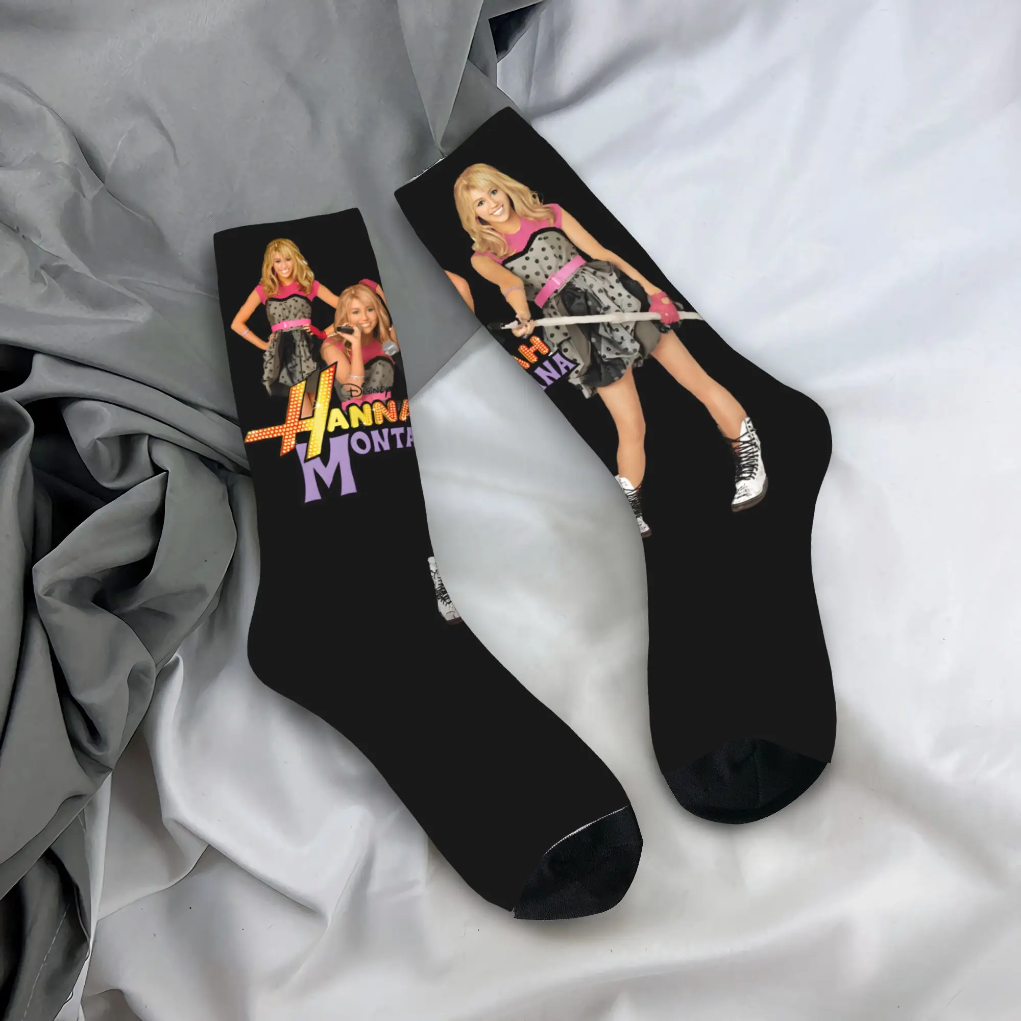 

Hannah Montana 20Th Anniversary Comedy Socks Gothic Stockings Men's Comfortable Outdoor Socks Spring Pattern Anti Skid Socks