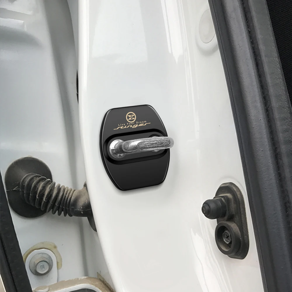 Stinger für Kia Schlossabdeckung Schnallenabdeckung 4 Stück Schwarz Auto Türschlossabdeckung für Kia Stinger GT Line Auto-Styling Kia Schlossabdeckung Gehäuse – Detail 3