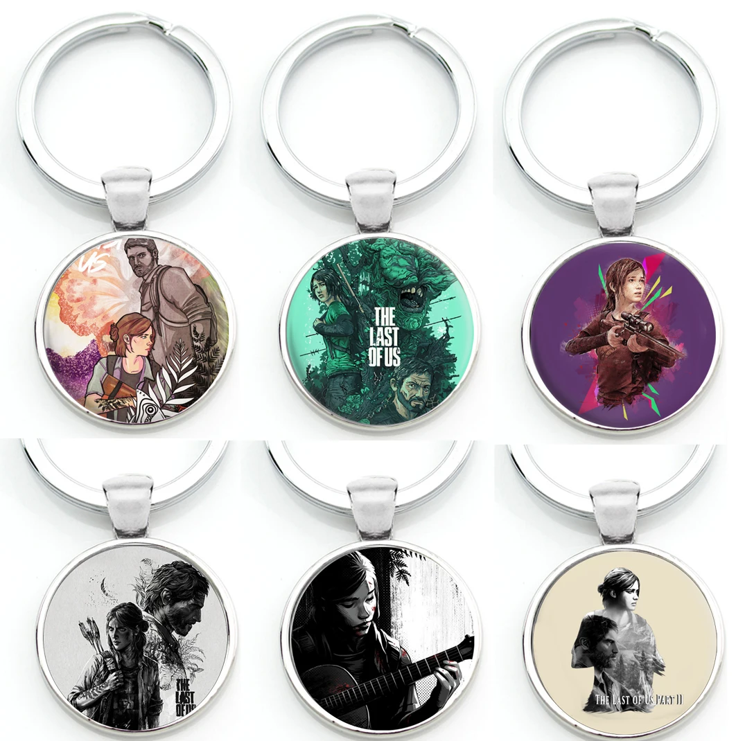 آخر منا 2 المفاتيح اليراع شعار رسالة الكلب جويل ايلي خمر الرجعية العتيقة بيوتر كيرينغ مفتاح سلسلة حلقة بالجملة