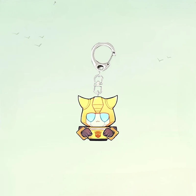 Transformers Acrylic Keychain Optimus Prime Bumblebee Anime Peripherals Originality Personality Pendant Fashion Cartoon Gift - Image 5