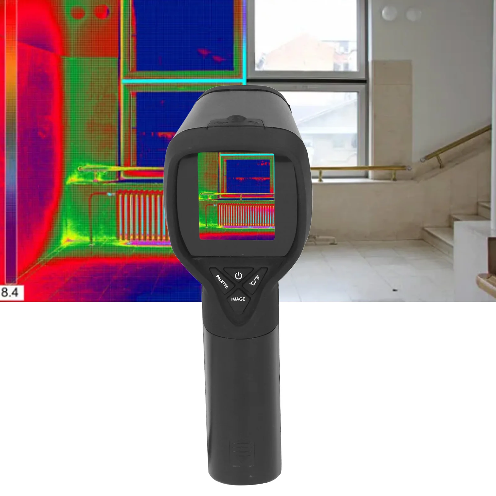 กล้องถ่ายภาพความร้อน ROI การวัด 100-240V ‐20 ถึง 300 ℃   กล้องถ่ายภาพความร้อนแบบพกพาความละเอียด 32 X 32 สําหรับการตรวจจับการรั่วไหล