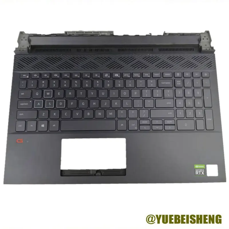 

YUEBEISHENG 95%New/org For DELL Inspiron G15 5511 5510 5515 palmrest US keyboard upper cover upper case,Silver word