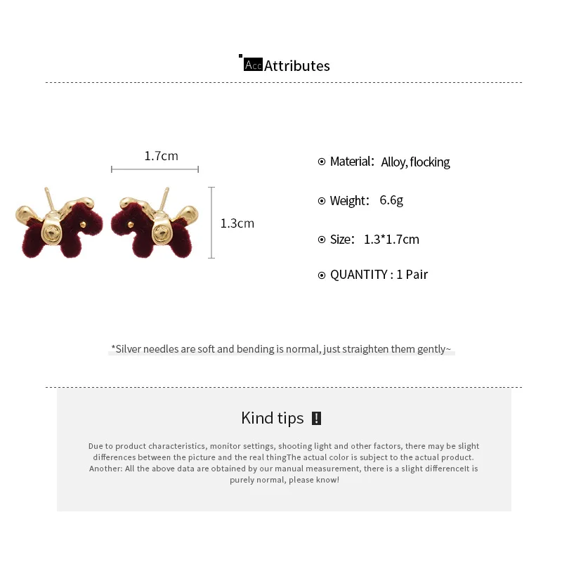 Pony Ear Studs Chinese-Style Vintage Silver Needle Velvet-Coated Earrings Luxury-Inspired Sophisticated Ear Jewelry Women's Gift