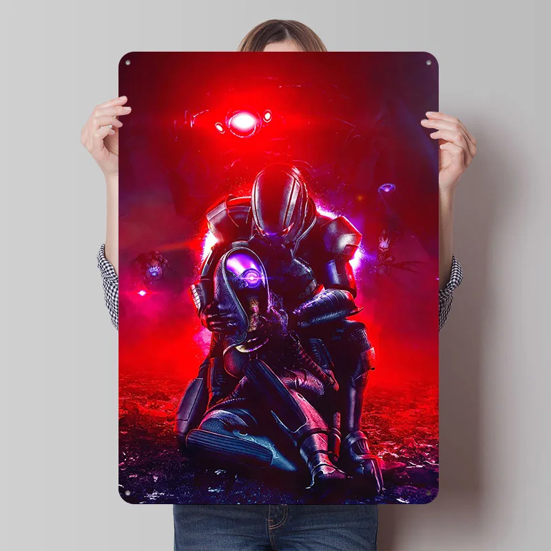 

Andromeda Mass Effect Металлический плакат Оловянные вывески Wand Deko Металлическая вывеска на заказ для украшения стен Роскошные предметы домашнего декора Ретро