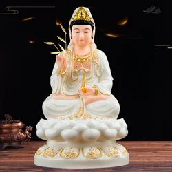 1pc Resin Guanyin Ornament Feng Shui Accessories Home Furnishing Decoration Store Front Desk Decoration Sculpture Statue