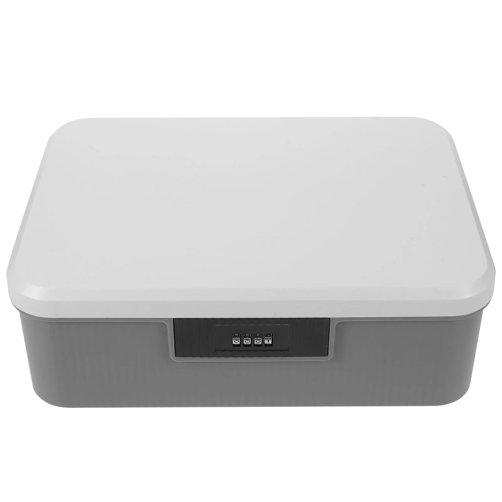Confidential Storage Box Locking Bin Container with Boxes for Personal Items Car Portable Lockbox Bins Grey