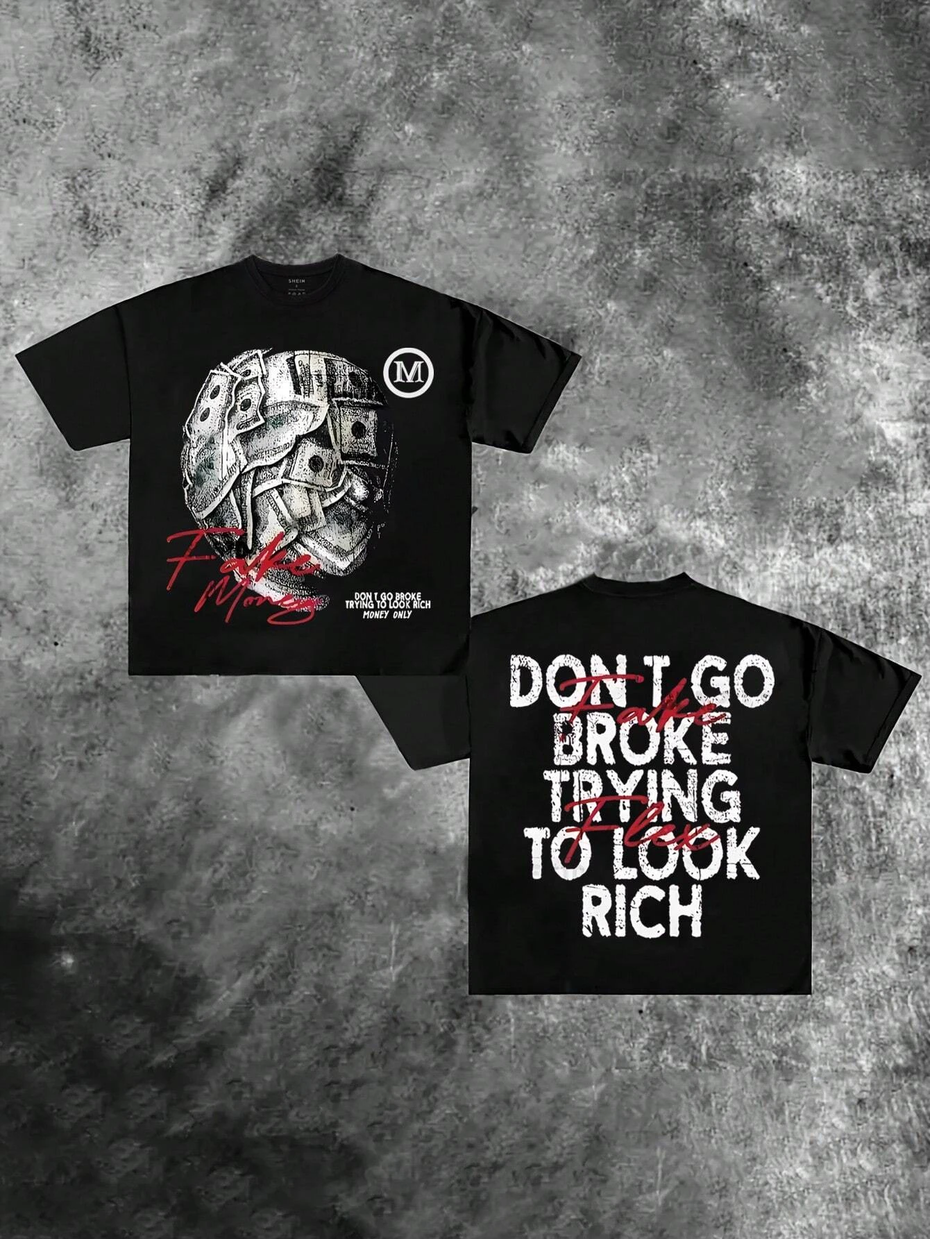 تي شيرت نسائي كاجوال بنمط الشارع الرياضي كبير الحجم بكتف منسدل مع صورة جرافيتي وطباعة جرافيك ملابس هيب هوب للجنسين #5