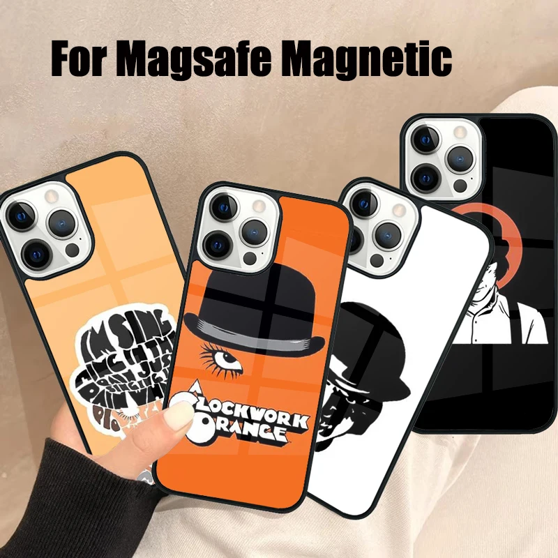 A Clockwork Orange Magsafe Phone Case For iPhone 16 15 14 13 12 11 Pro Max Plus Mini Mirror Wireless Magnetic Cover