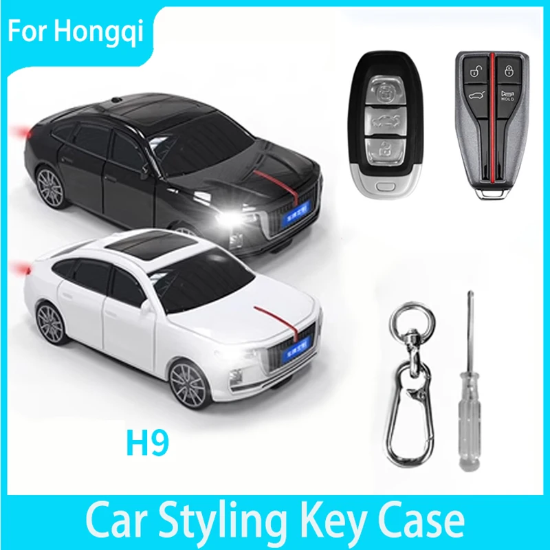 New Models Case for Hongqi HS5 HS7 EHS9 H9 H5 Smart Remote Keyless Car Key Cover Fob Housing Keyring Holder Styling Accessories