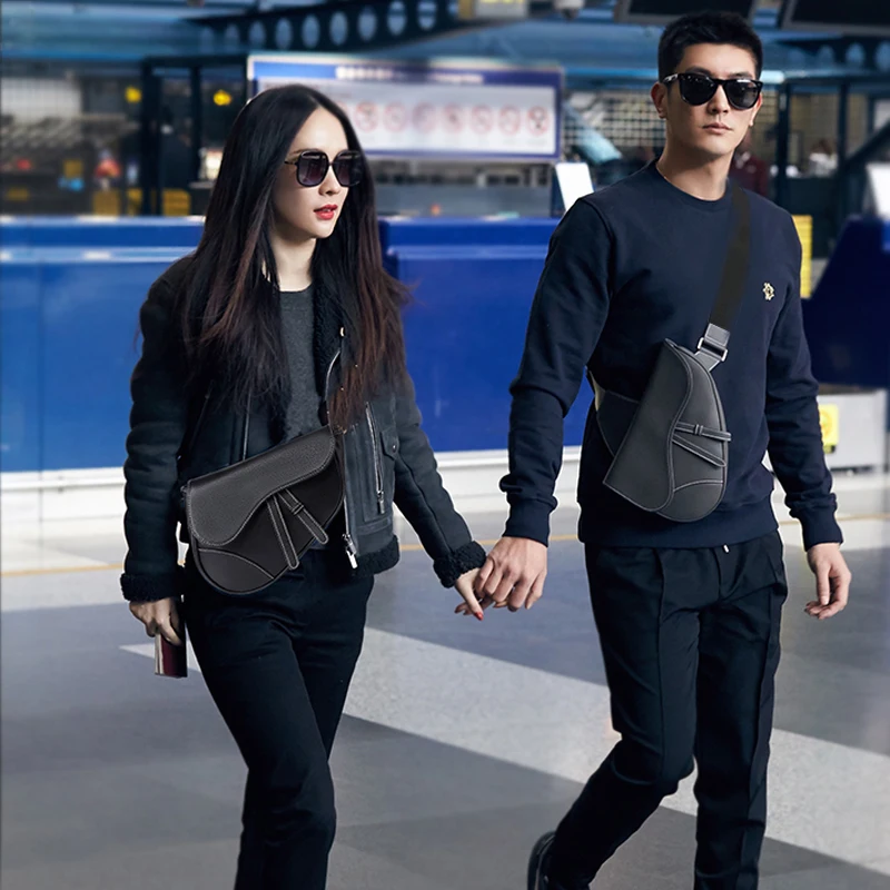 

Модная кожаная седельная сумка через плечо для мужчин и женщин. Подходит для танцев. Универсальная модная сумка небольшого размера из мягкого полиэстера.