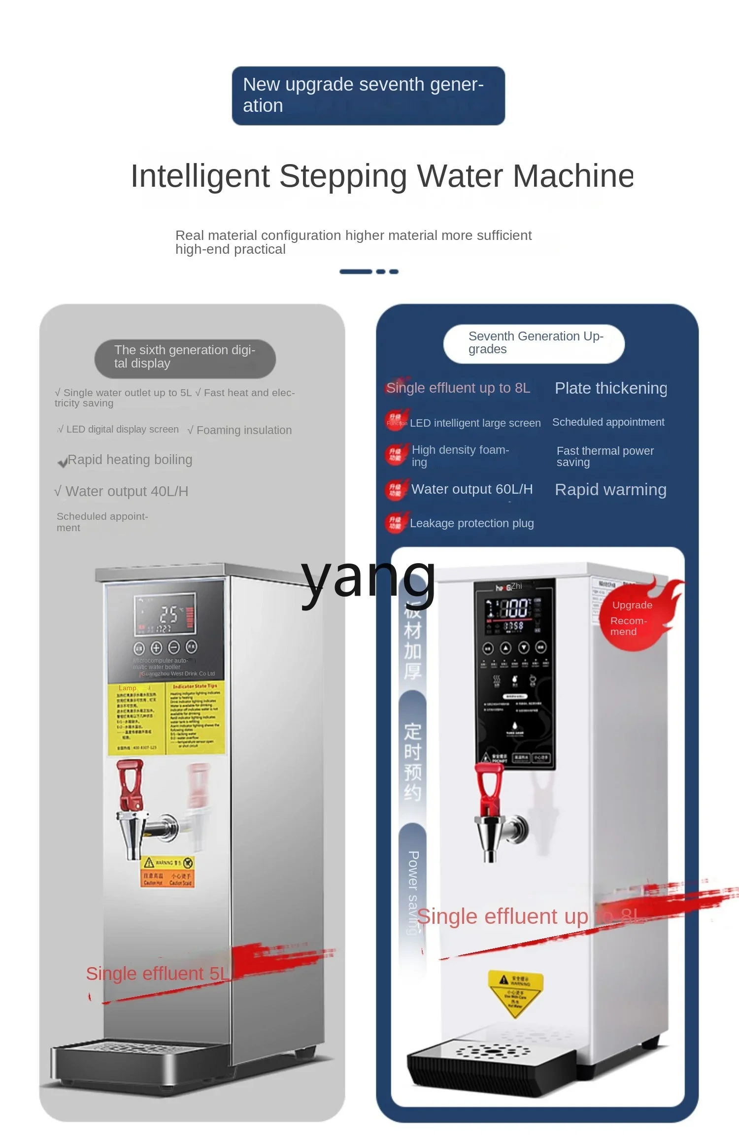 L'm'm Commercial Electric Heating Water Dispenser Milk Tea Shop Fully Automatic Water Boiler