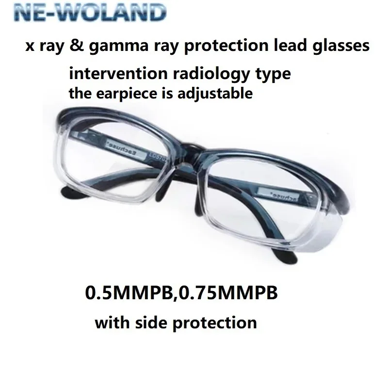 Genuine x ray protection lead spectables intervention radiology 0.5MMPB,0.75MMPB with side protection earpiece is adjustable