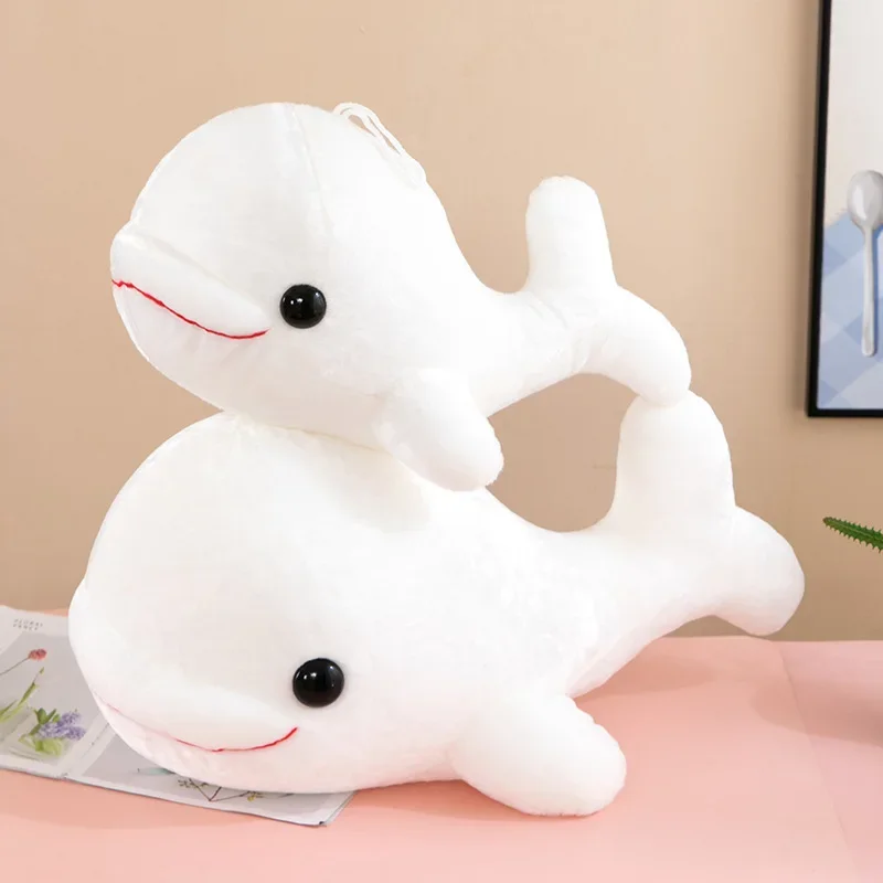 New Kawaii Stuffed Plush Beluga Toy Soft Foam Particles Cute Beluga Doll Creative Children\'s Gifts Girls Holiday Valentine Gifts