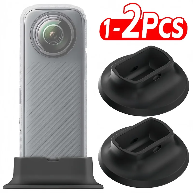 

2-1 шт. силиконовая фиксированная основа, настольная подставка, защитный держатель для камеры Insta360 X5, аксессуары, автомобильное крепление для Insta360 X5 X4