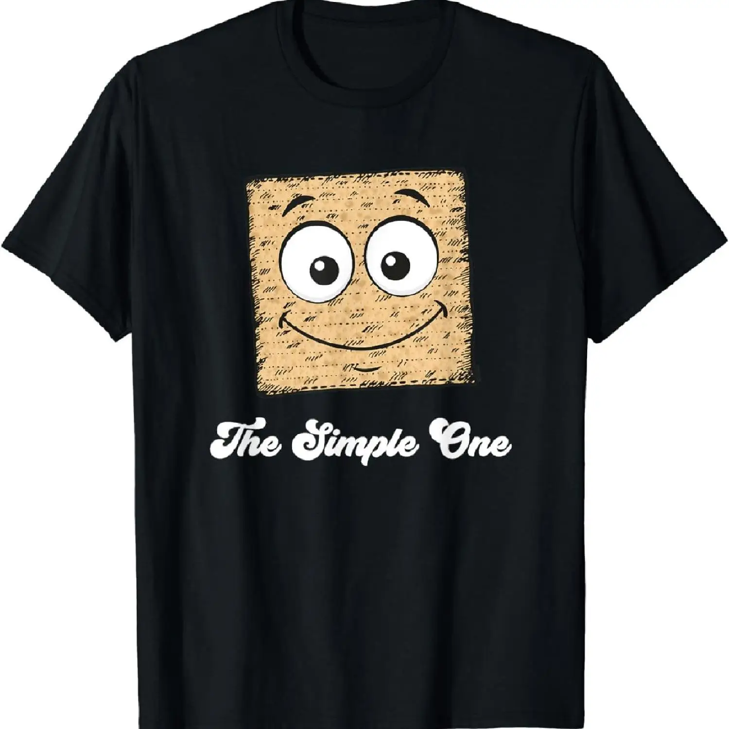 Simple and Fun Passover Family Banquet Tshirt Men's Printed T-shirt Casual and Comfortable Cartoon Face Design for Daily Wearing