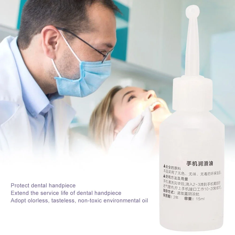 Pelumas Dental Handpiece 15ml, minyak pelumas untuk Aksesori dokter gigi genggam 2 buah