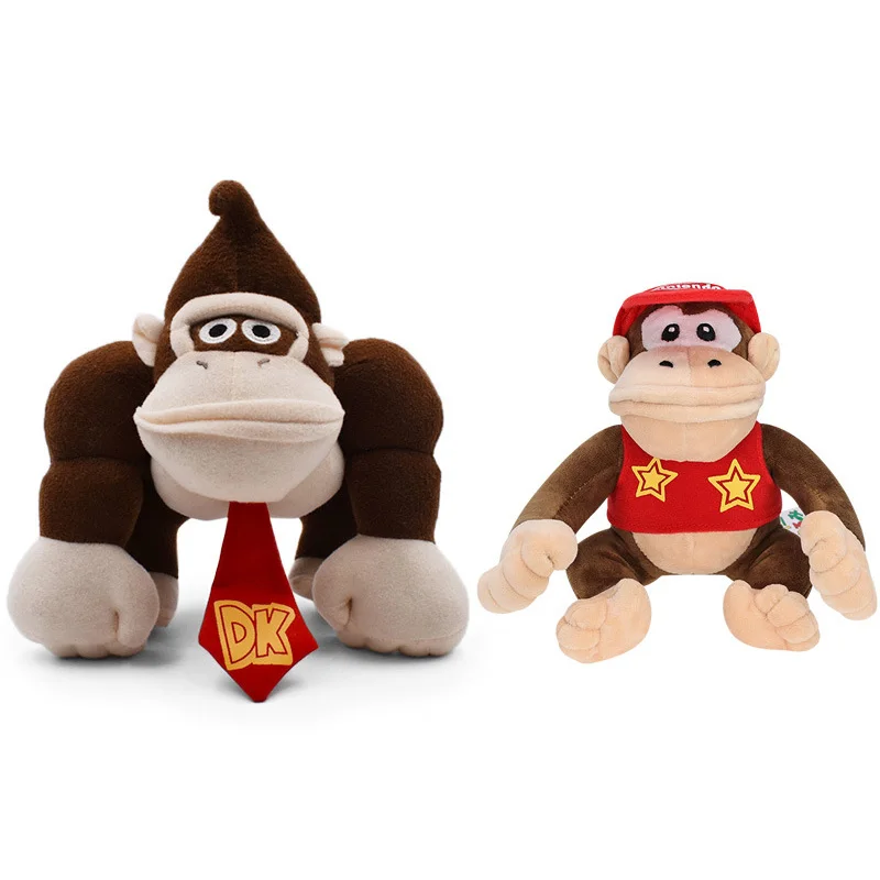

19-22cm Super Bro's Game Diddy Kong Plush Figurine Toy Cute Diddy Kong Long Tail Stuffed Animal Peluche Birthday Gift for Kids