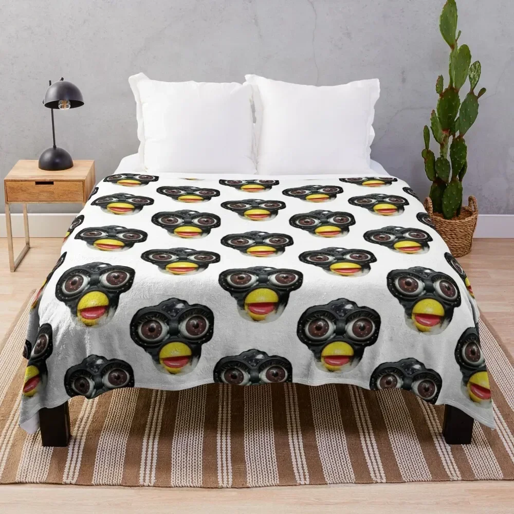 

Furby face Throw Blanket Soft Cozy Blanket for Pet Kids Adults