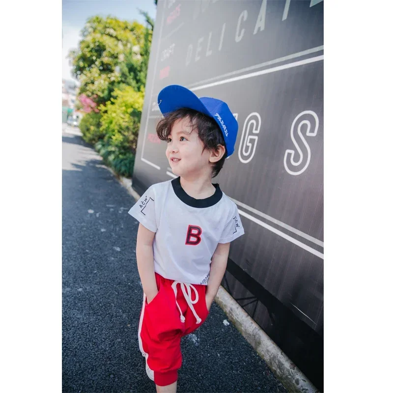 

Summer Boys Short-Sleeved T-shirt Baby Top Children's T-shirt Cotton Casual Boy T-shirt Base Shirt-Music of the Tide