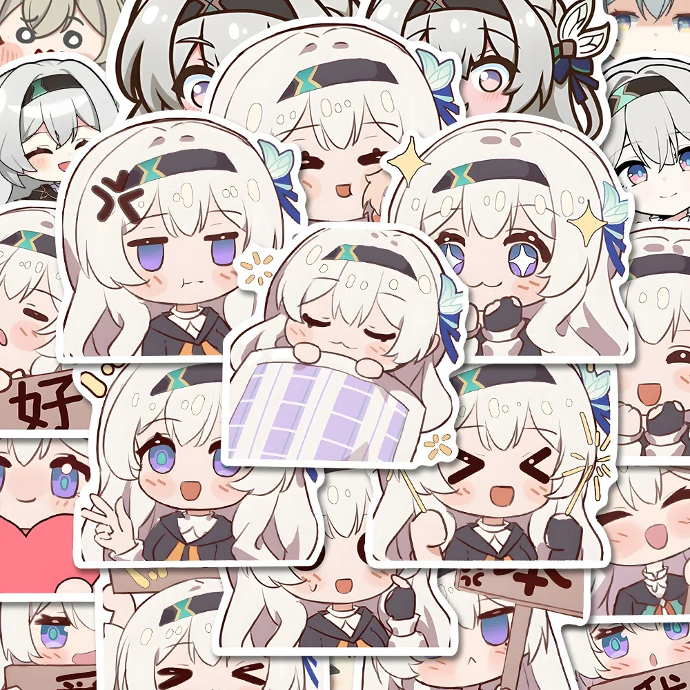 Honkai: 스타 레일 반딧불 애니메이션 학생 스케이트 보드 오토바이 스티커 방수 컵 스티커 핸드폰 태블릿 가방 스티커