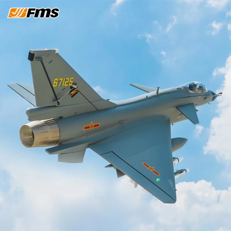 FMS 64mm J-10 versión PNP aviones de simulación RC ala fija espuma ensamblada al aire libre aviones de control remoto juguete para niños adultos
